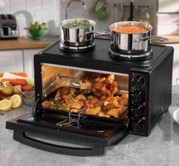 SOKANY 35L Electric Oven with 2 Hot Plates