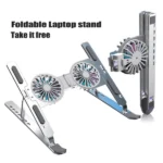 Portable Laptop Stand with Cooling Fan - Ergonomic Adjustable Riser for Desk & Travel | Enhanced Cooling & Universal Fit | Tanzania - Image 6